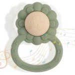 Lion Shape Silicone Rattle Teether for Babies