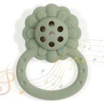 Lion Shape Silicone Rattle Teether for Babies