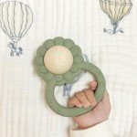 Lion Shape Silicone Rattle Teether for Babies