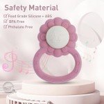 Lion Shape Silicone Rattle Teether for Babies