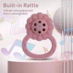 Lion Shape Silicone Rattle Teether for Babies