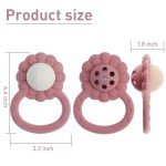 Lion Shape Silicone Rattle Teether for Babies