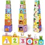ShyLizard Toddler Farm Animal Stacking & Sorting Toys