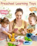 Montessori Wooden Animal Blocks for Toddlers 1-4
