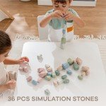 Comfy Cubs 36-Piece Stacking Rocks Toy Set