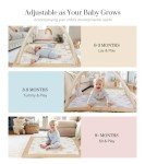 Washable Baby Play Gym with Toys and Milestone Cards