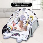 8-in-1 Baby Gym Play Mat with Detachable Toys