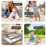 Foldable Waterproof Baby Play Mat - 50x50 Inch
