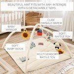 Baby Play Gym and Tummy Time Mat with 5 Toys