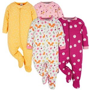 Baby Girl 4-Pack Sleep 'N Play Footies