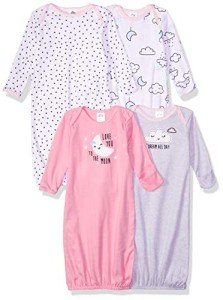 Gerber 4-Pack Baby Gowns with Cloud Print