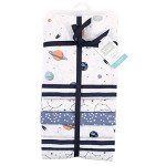 Hudson Baby Cotton Flannel Burp Cloths - Space