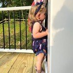 Cute Baby Girls Rompers Set with Headband