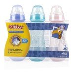 Nuby Non-Drip 10oz Bottles, 3-Pack