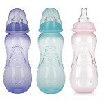 Nuby Non-Drip 10oz Bottles, 3-Pack