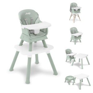 Jeep Milestone 6-in-1 High Chair - Sage Green