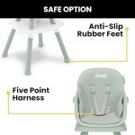 Jeep Milestone 6-in-1 High Chair - Sage Green