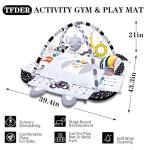 8-in-1 Baby Gym Play Mat with Detachable Toys