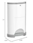 Dekor Classic White Diaper Pail, Hands-Free