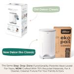 Dekor Classic White Diaper Pail, Hands-Free