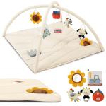 Baby Play Gym and Tummy Time Mat with 5 Toys