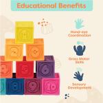 Educational One Two Squeeze Building Blocks for Babies