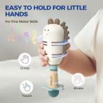 Dinosaur Rattle Shaker Toys for Babies, 2 Pack