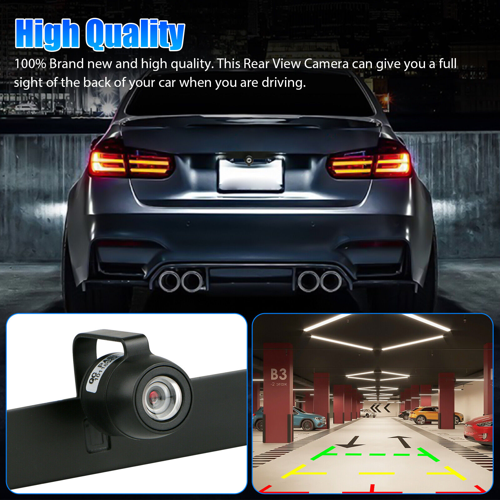 170° HD Waterproof Night Vision Backup Camera
