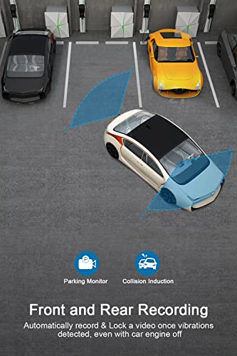 CHORTAU Dual Dash Cam: 3" Full HD with Wide Angle