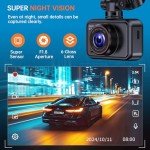 E-YEEGER 2.5K Dual Dash Cam with Night Vision