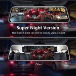 10'' Mirror Dash Cam with Night Vision 1080P