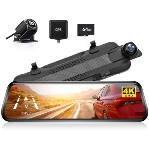 WOLFBOX G930 10" 4K Rear View Mirror Camera