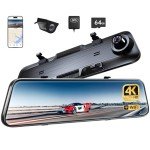 Pelsee P12 Plus 4K WiFi Dash Cam Mirror