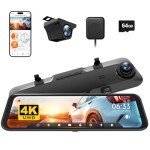WOLFBOX G850 12" 4K Smart Mirror Dash Cam