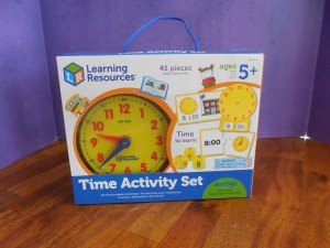 Learning Resources Time Activity Set - 41 Pieces, Ages 5+,Clock for Teaching Time, Telling Time, Homeschool Supplies, Montessori Clock