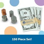 Learning Resources Pretend Play Money - 150 Pieces, Ages 3+ Play Money for Kids, Pretend Money for Kids, Play Money Set, Money and Banking Play Toys, Toddler Learning Toys, for Kids