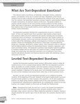 Leveled Text - Dependent Question Stems (Classroom Resources) for Grades K - 12