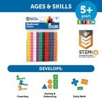 Learning Resources MathLink Cubes - Set of 100 Cubes, Ages 5+ Kindergarten, STEM Activities, Math Manipulatives, Homeschool Supplies, Teacher Supplies