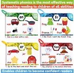 Phonics Flash Cards - Learn to Read in 20 Stages - Digraphs CVC Blends Long Vowel Sounds - Games for Kids Ages 4-8 Kindergarten First Second Grade Homeschool Educational Study Activity