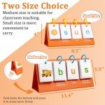 Alened Phonics Flash Cards Learn to Read CVC Word Builder Games, Sight Words Games for Kindergarten Classroom Supplies, Preschool Phonics Learning Activity, Special Education Speech Therapy Toys