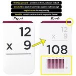 Think Tank Scholar 173 Multiplication Flash Cards Set (Award Winning) All Facts 0-12 Answer on Back, for Kids in 2ND, 3RD, 4TH, 5TH, 6TH Grade Class or Homeschool - Learn Manipulatives, Games & Chart