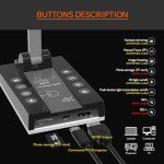 TreasLin Document Camera 15MP HDMI USB-C for Document Camera for Teachers, Remote Learning, Classroom Presentations, Art Classes Online Teaching with Multi Angle Rotation Adjustment LED Light