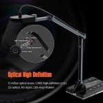 TreasLin Document Camera 15MP HDMI USB-C for Document Camera for Teachers, Remote Learning, Classroom Presentations, Art Classes Online Teaching with Multi Angle Rotation Adjustment LED Light