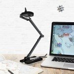 TreasLin Document Camera 15MP HDMI USB-C for Document Camera for Teachers, Remote Learning, Classroom Presentations, Art Classes Online Teaching with Multi Angle Rotation Adjustment LED Light