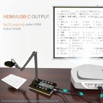 TreasLin Document Camera 15MP HDMI USB-C for Document Camera for Teachers, Remote Learning, Classroom Presentations, Art Classes Online Teaching with Multi Angle Rotation Adjustment LED Light