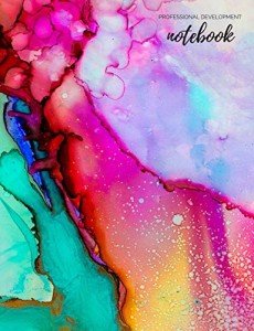 Professional Development Notebook: Gorgeous custom designed professional learning journal. Perfect for education, teachers, office, webinars, online ... 2 for sketch notes and 1 for reflection.