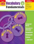 Evan-Moor Vocabulary Fundamentals, Grade 1 Homeschool and Classroom Resource, Reproducible Worksheets, Compound Words, Synonyms, Antonyms, Homophones, Homographs, Prefixes, Word Skills, Practice, Play