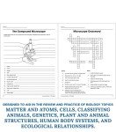 Carson Dellosa The 100 Series: Biology Workbook—Grades 6-12 Science, Matter, Atoms, Cells, Genetics, Elements, Bonds, Classroom or Homeschool Curriculum (128 pgs) (Volume 3)