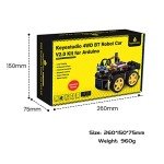 KEYESTUDIO Smart Car Robot,4WD Programmable DIY Starter Kit for Arduino for Uno R3,Electronics Programming Project/STEM Educational/Science Coding Kit for Teens Adults,15+