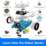 Makeblock mBot Robot Kit, Robotics for Kids Ages 8-12 Learn to Code with Scratch & Arduino, STEM Toys Science Kits for Kids Age 8-12 Boys and Girls Age 8+